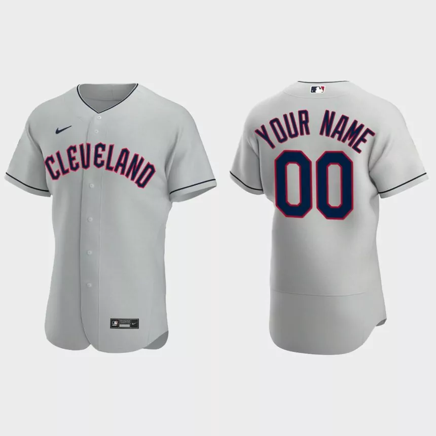 Custom Cleveland Guardians 2022 Authentic Road Jersey – Gray
