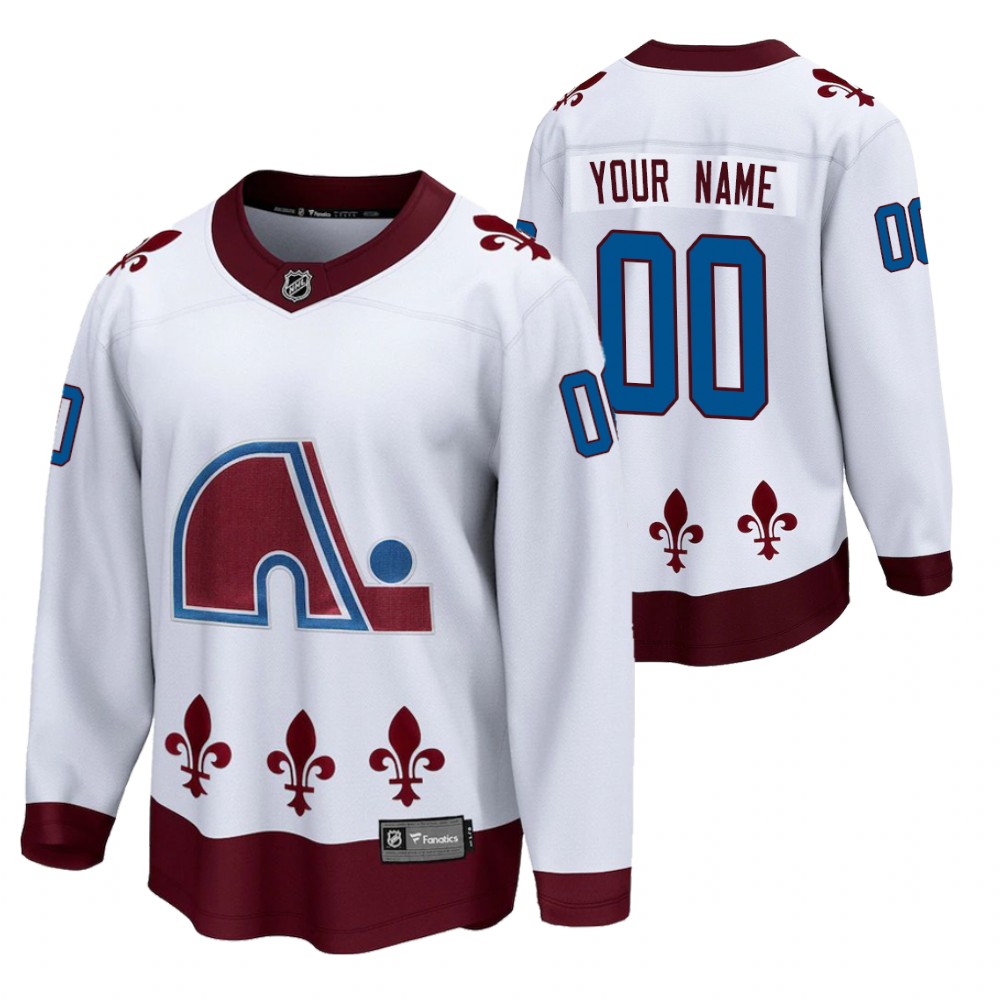 Custom Colorado Avalanche 2021 Reverse Retro White Men's Jersey Special Edition