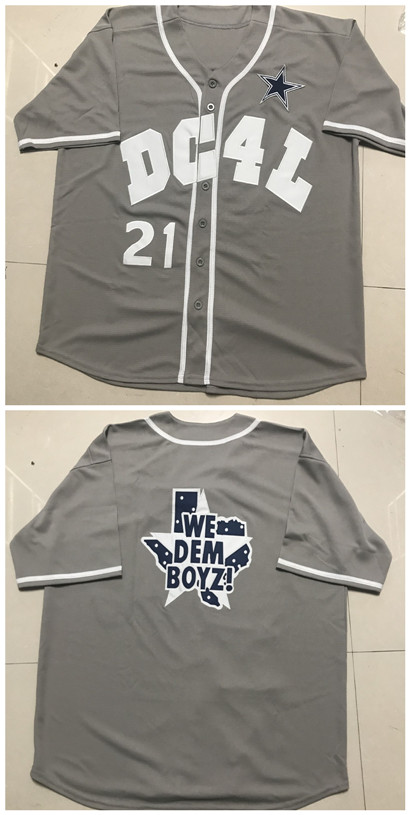 Custom DC4L We Dem Boyz ! baseball Jersey Gray (Any Name Any Number)