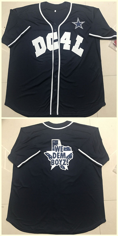 Custom DC4L We Dem Boyz ! baseball Jersey Navy (Any Name Any Number)