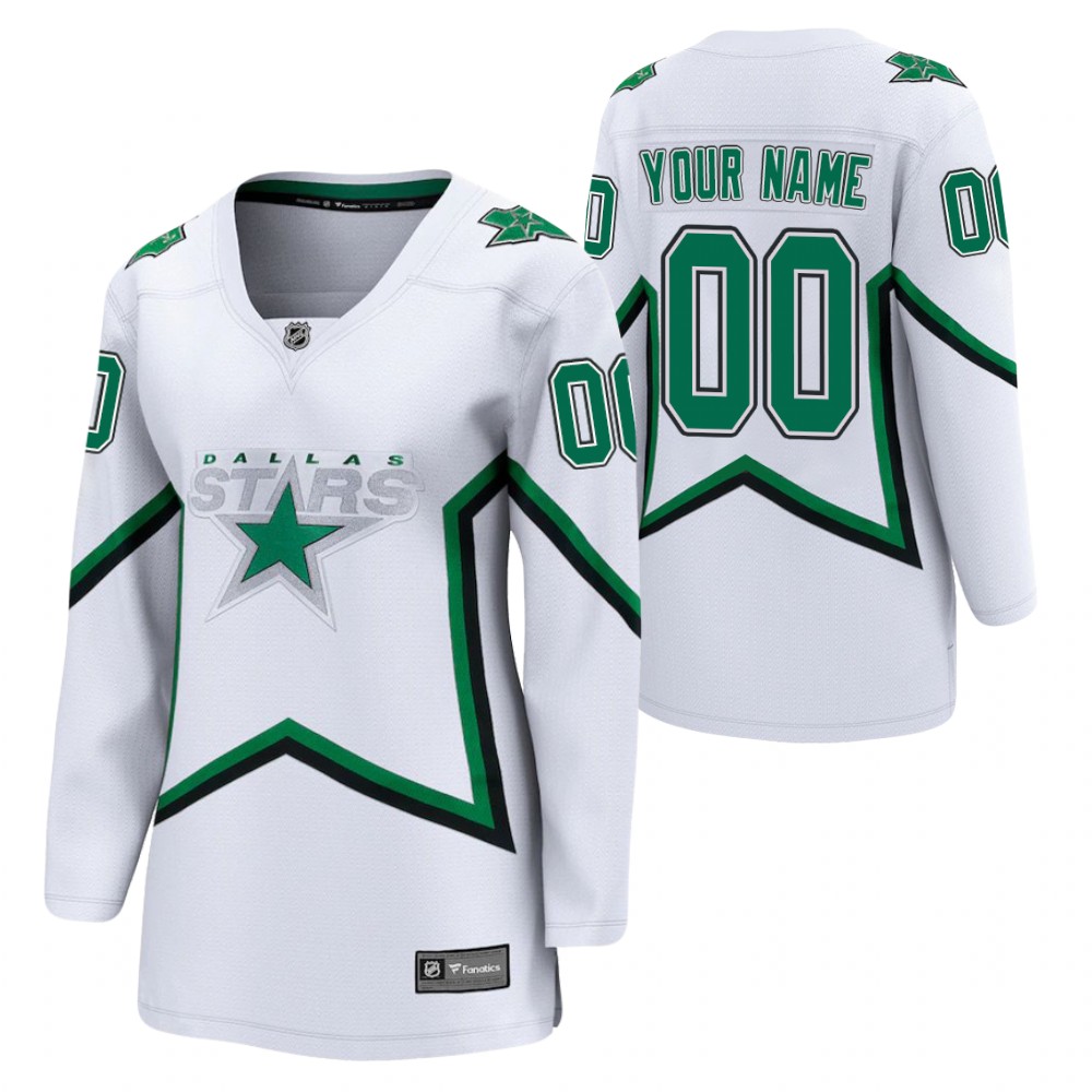 Custom Dallas Stars 2021 Special Edition White Women Jersey