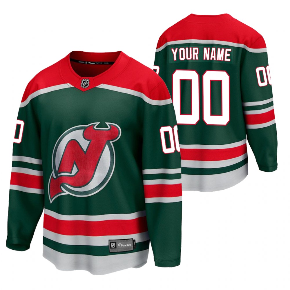 Custom Devils 2021 Reverse Retro Green Jersey Special Edition