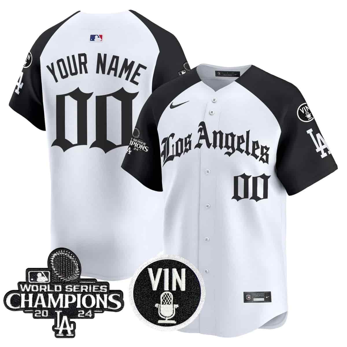 Custom Dodgers 2025 LA Gothic Style Vapor Premier Limited Custom Jersey - All Stitched  Alternate