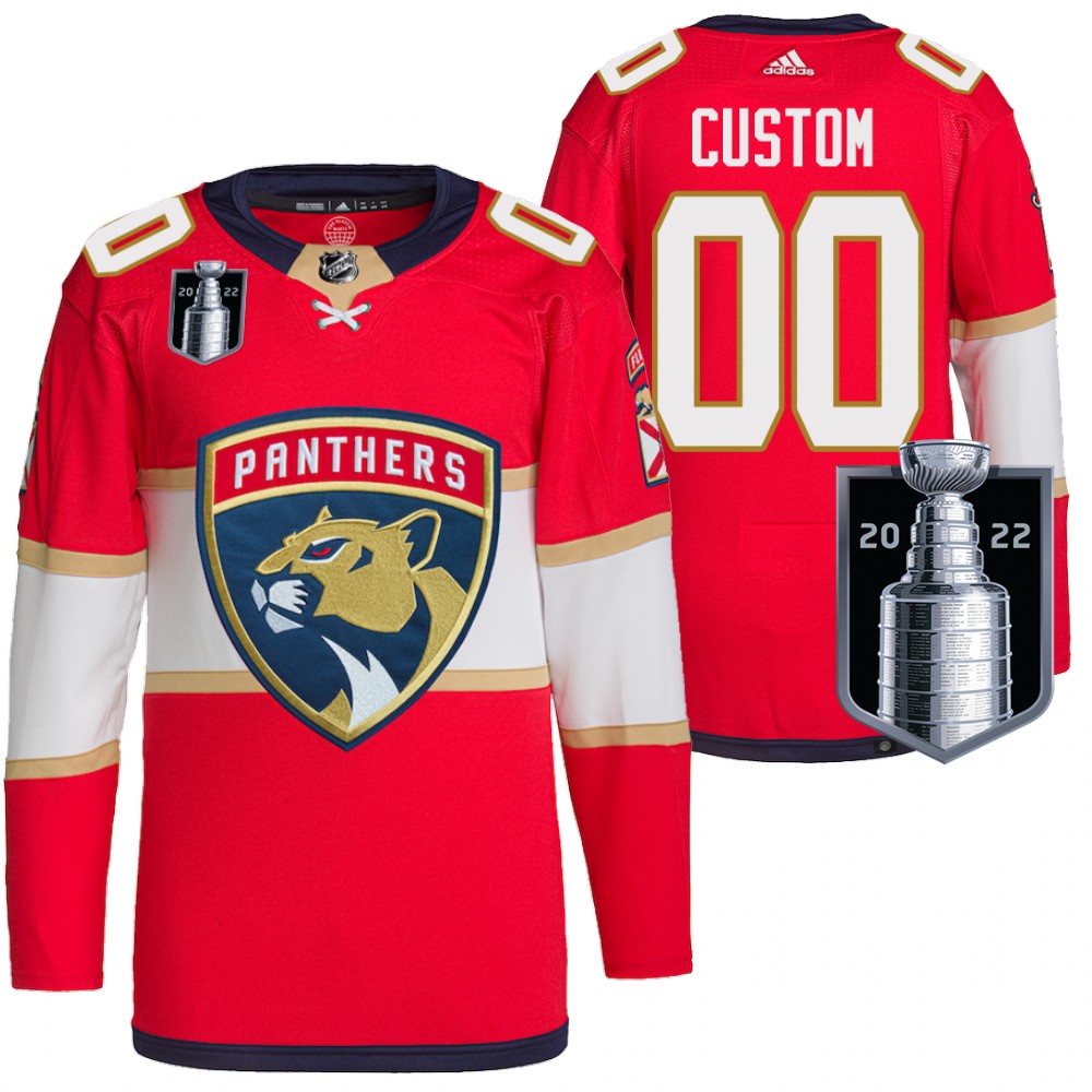 Custom Florida Panthers Red 2022 Stanley Cup Playoffs Authentic Pro Jersey