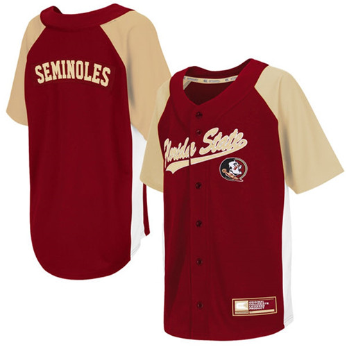 Custom Florida State Seminoles Garnet NCAA Baseball Jersey