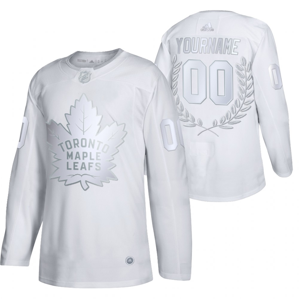 Custom Golory White Maple Leafs #00 Jersey