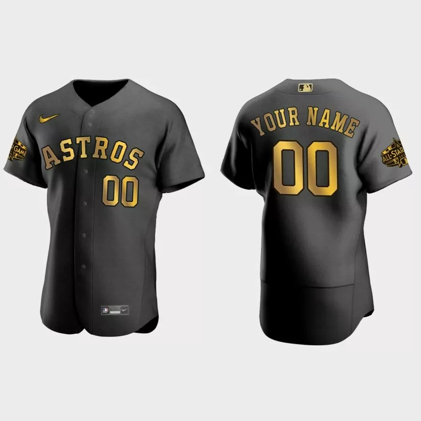 Custom Houston Astros 2022 MLB All-Star Game Authentic Jersey – Black