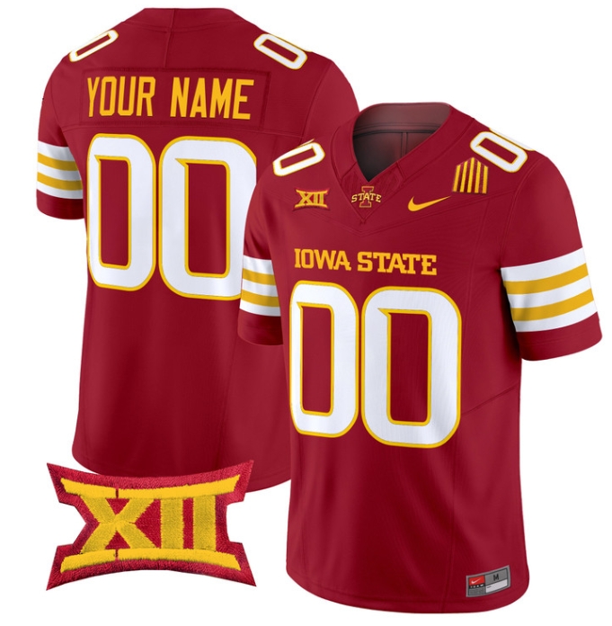 Custom Iowa State Cyclones 2024 Vapor Limited Football  Jersey - All Stitched  CARDINAL