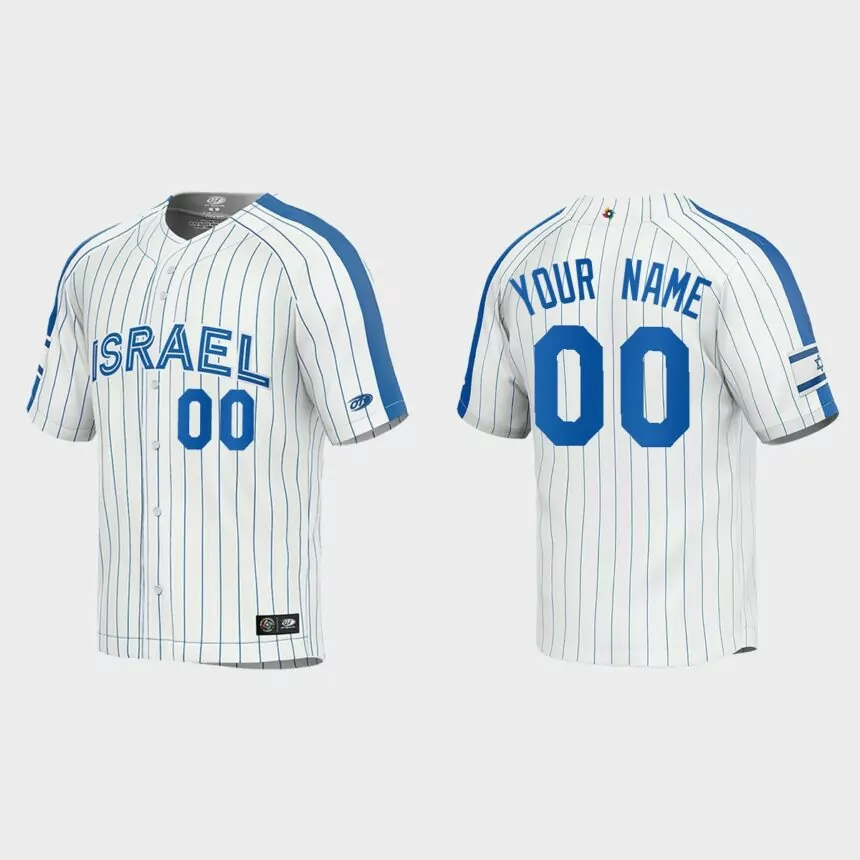 Custom Israel Baseball 2023 World Baseball Classic Jersey – White
