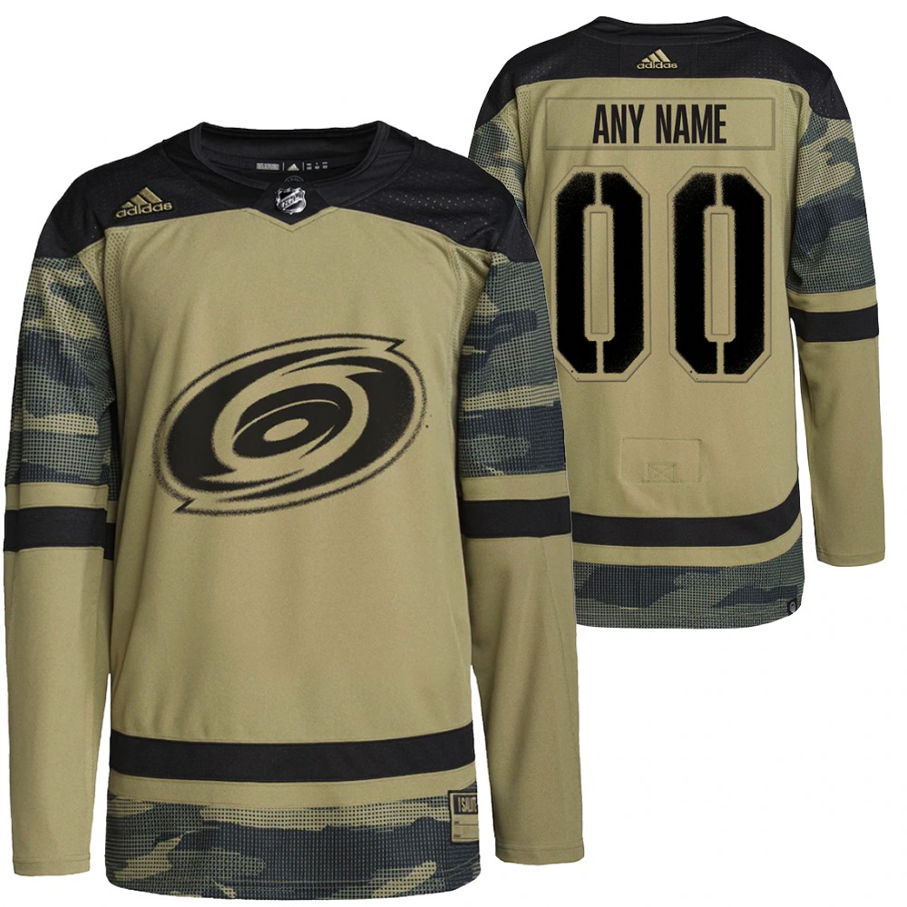Custom Jersey Carolina Hurricanes Military Appreciation Camo Practice