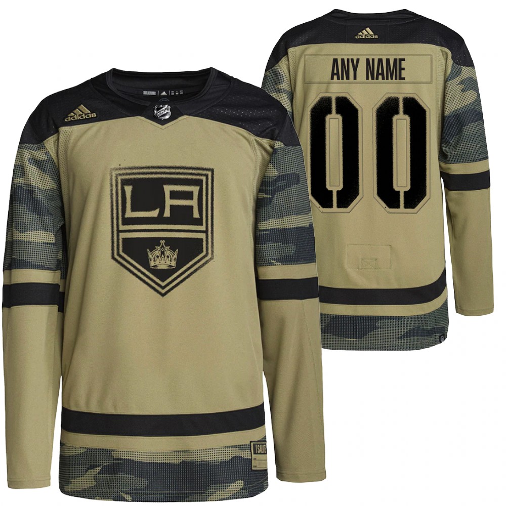 Custom Jersey Los Angeles Kings Military Appreciation Camo Practice