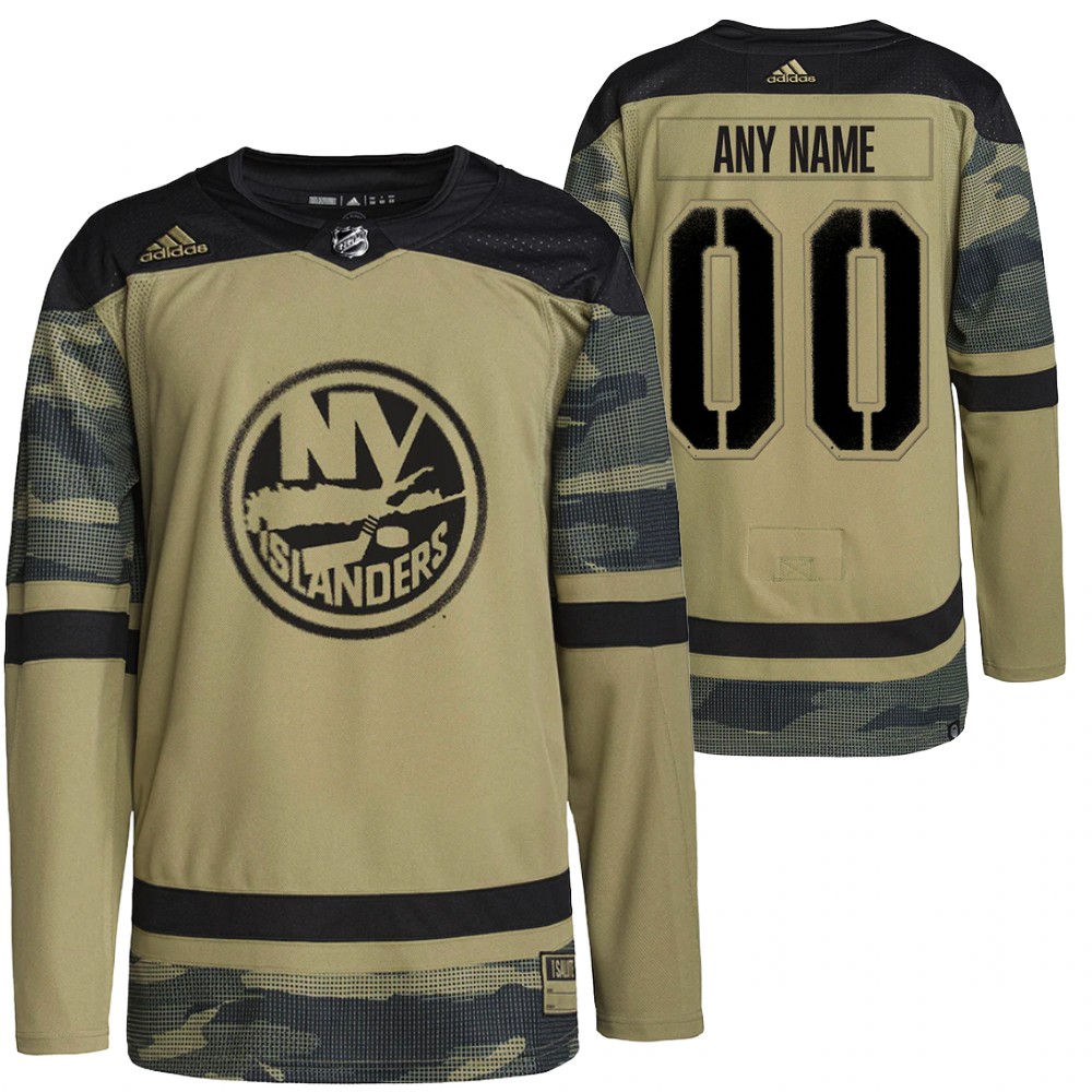 Custom Jersey New York Islanders Military Appreciation Camo Practice