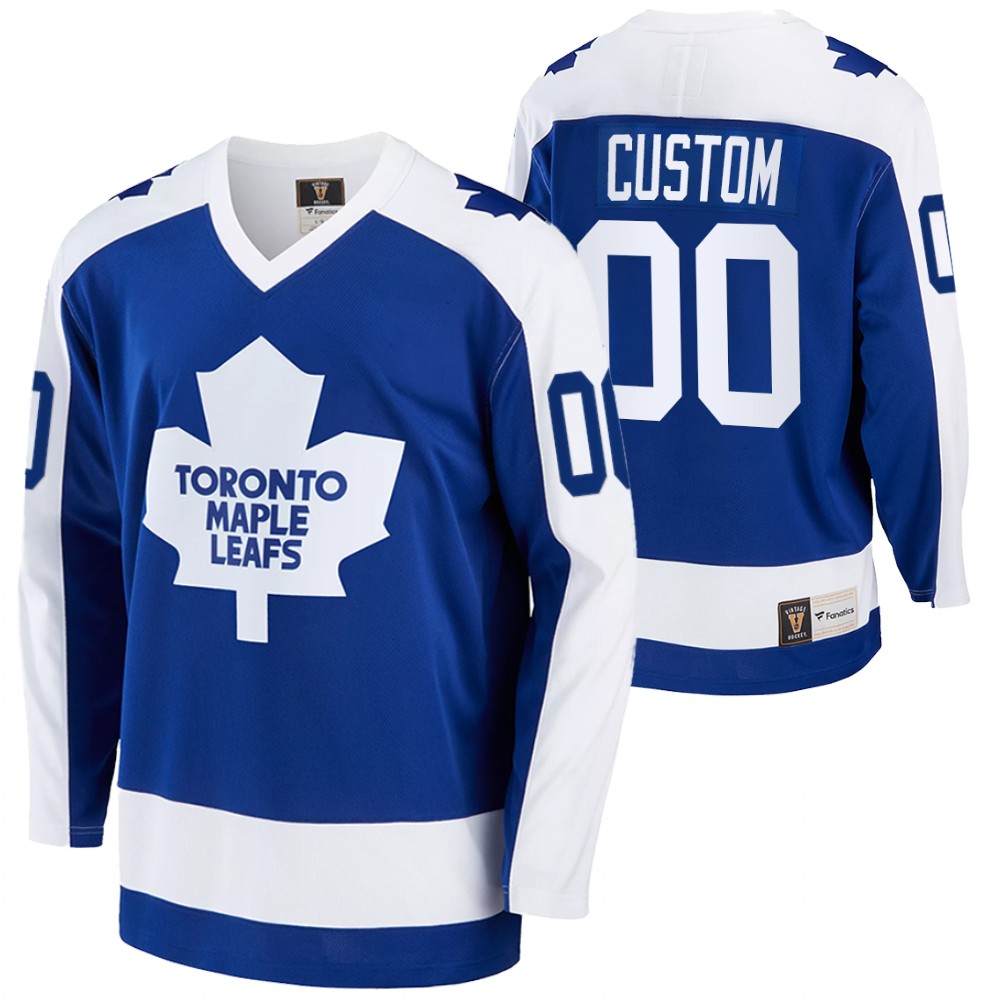 Custom Jersey Toronto Maple Leafs Vintage Blue Replica