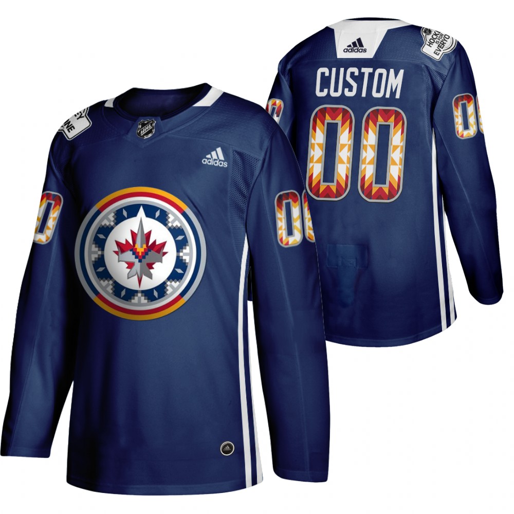Custom Jets 2020 WASAC Night Indigenous Heritage Navy Jersey