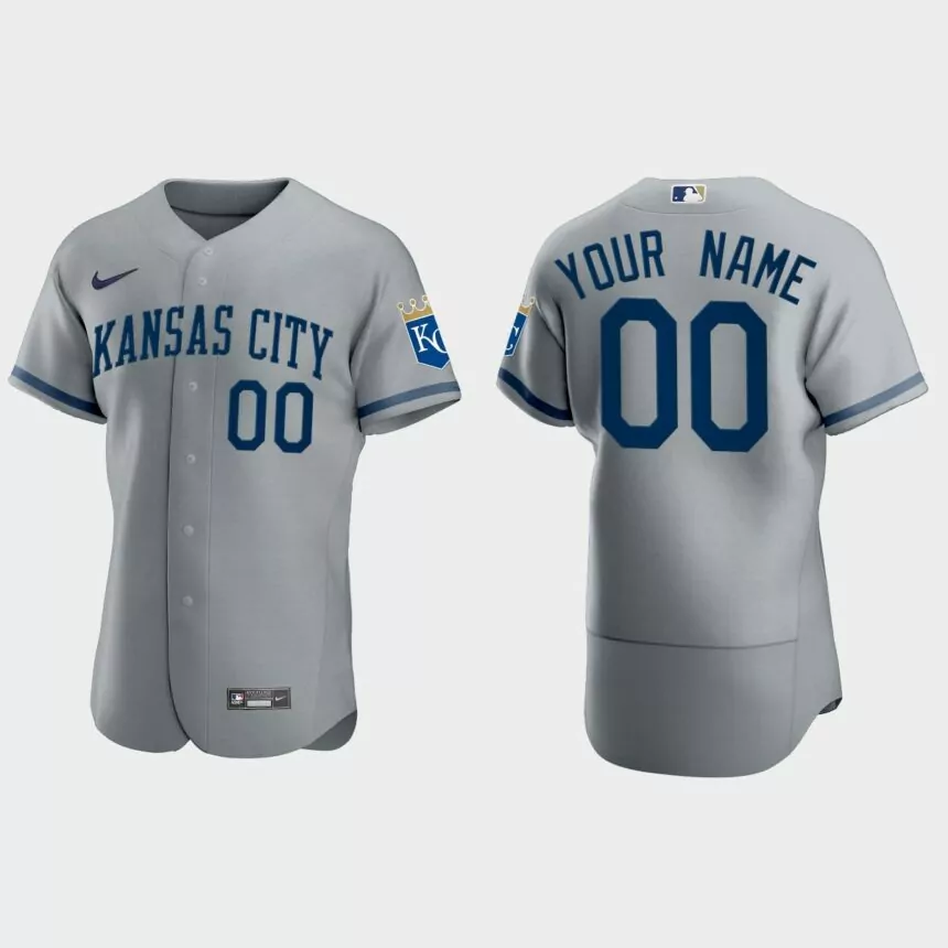 Custom Kansas City Royals 2022 Authentic Jersey – Gray