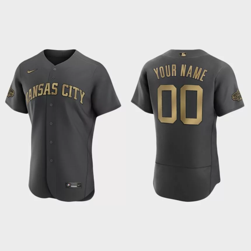 Custom Kansas City Royals 2022 MLB All-Star Game Authentic Jersey – Charcoal