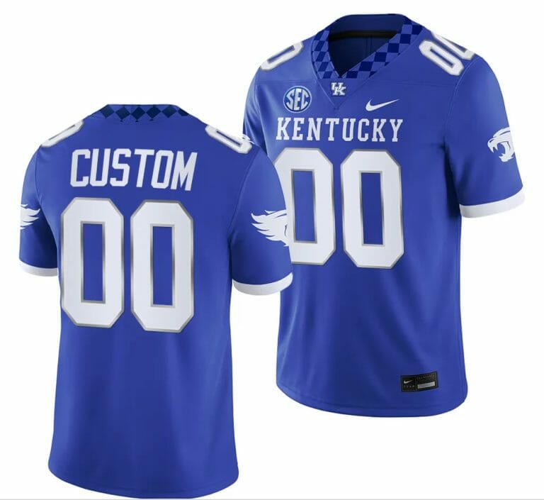Custom Kentucky Wildcats Jersey Name and Number College Football Game 2023 Blue