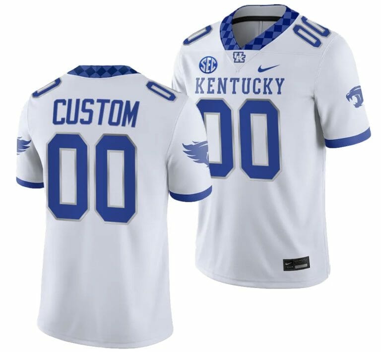 Custom Kentucky Wildcats Jersey Name and Number White College Football 2023