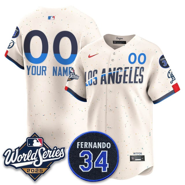 Custom Los Angeles Dodgers 2025 National League Champions Jersey - All Stitched City Connect