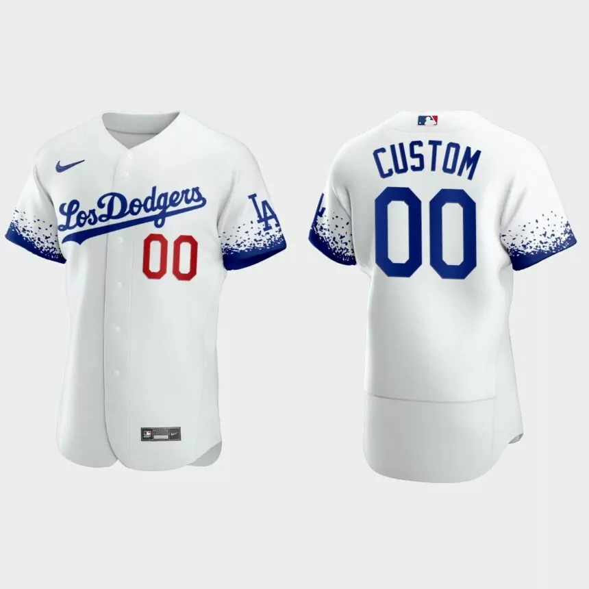 Custom Los Angeles Dodgers City Connect Reverse Rare Jersey – White