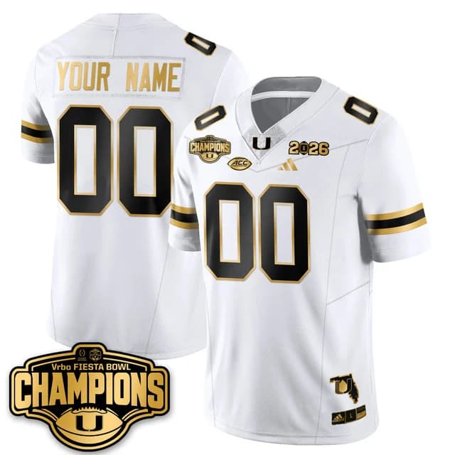 Custom MIA Miami Hurricanes Football Vapor  Limited Jersey - Fiesta Bowl Champions - All Stitched