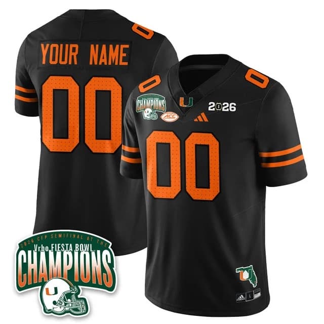 Custom MIA Miami Hurricanes Football Vapor Limited Jersey - Fiesta Bowl Champions - All Stitched