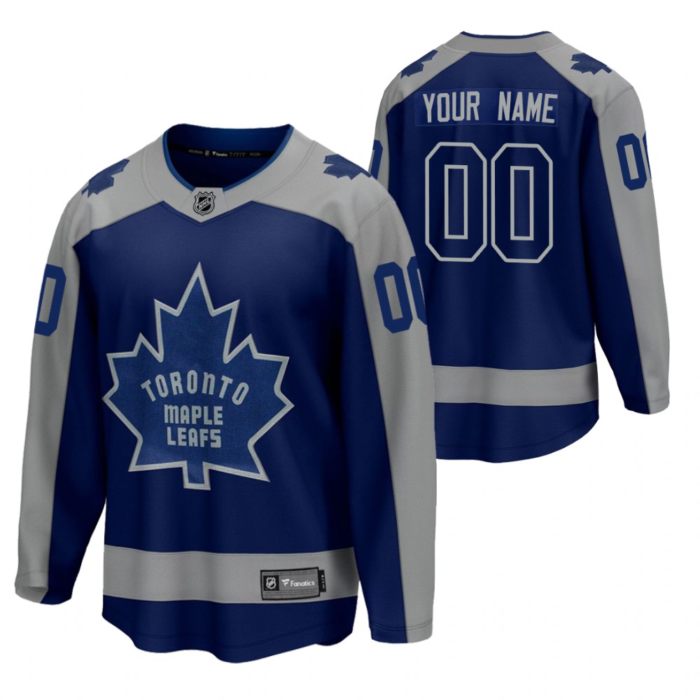 Custom Maple Leafs 2021 Special Edition Blue Jersey