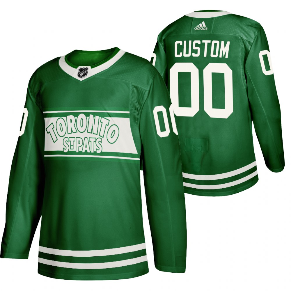Custom Maple Leafs St. Patricks Day 2022 Jersey Green Special Edition