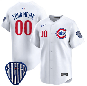 Custom Men's Chicago Cubs Blue Alternate Vapor Premier Limited baseball Jersey - All Stitched White