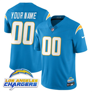 Custom Men's Los Angeles Chargers Alternate 2025 Jersey - All Stitched Blue