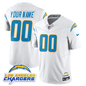 Custom Men's Los Angeles Chargers Alternate 2025 Jersey - All Stitched White