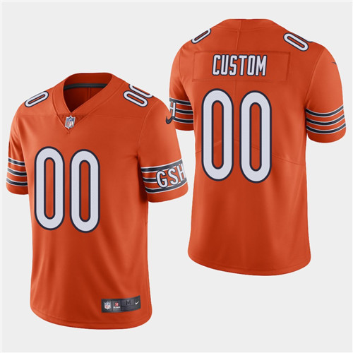 Custom Men's Nike Chicago Bears Orange Vapor Untouchable Limited Jersey