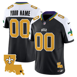 Custom Men's Saints 2025 New Orleans City Vapor Limited Jersey - All Stitched Alternate