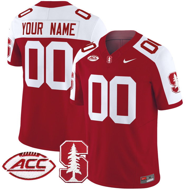 Custom Men's Stanford Cardinal 2024 ACC Patch Vapor Limited Football Jersey - All Stitched CRIMSON ALTERNATE
