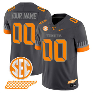 Custom Men's Tennessee Volunteers 2025 'Smokey Grey Series' Vapor Limited Jersey V2 - All Stitched Anthracite 1