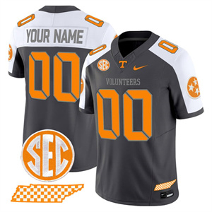 Custom Men's Tennessee Volunteers 2025 'Smokey Grey Series' Vapor Limited Jersey V2 - All Stitched Anthracite Alternate  1