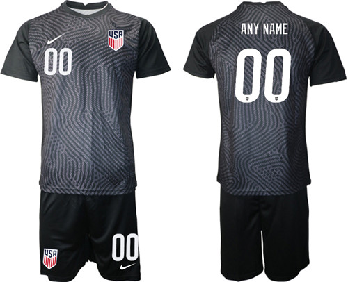 Custom Men's USA Black Jersey