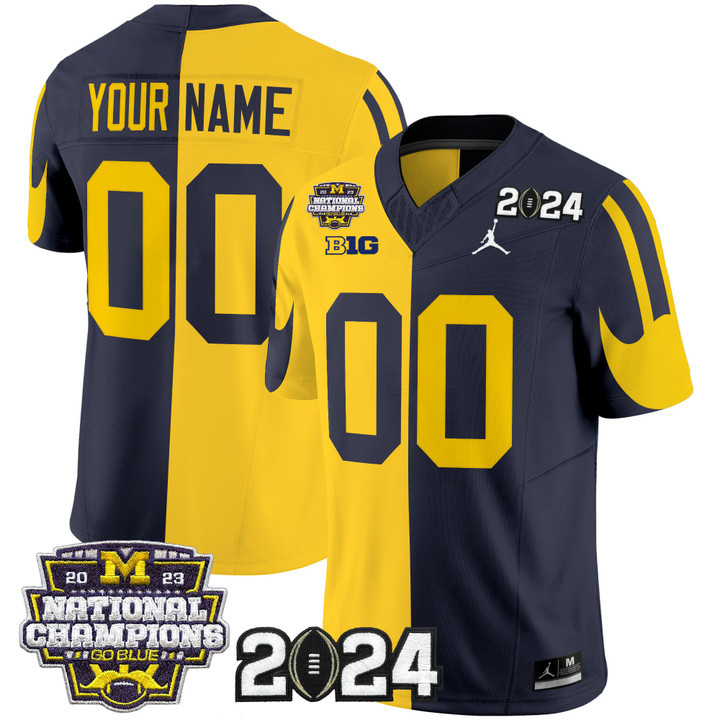 Custom Michigan Wolverines 2024 CFP & National Champions Patch Vapor Limited Football Jersey - All Stitched