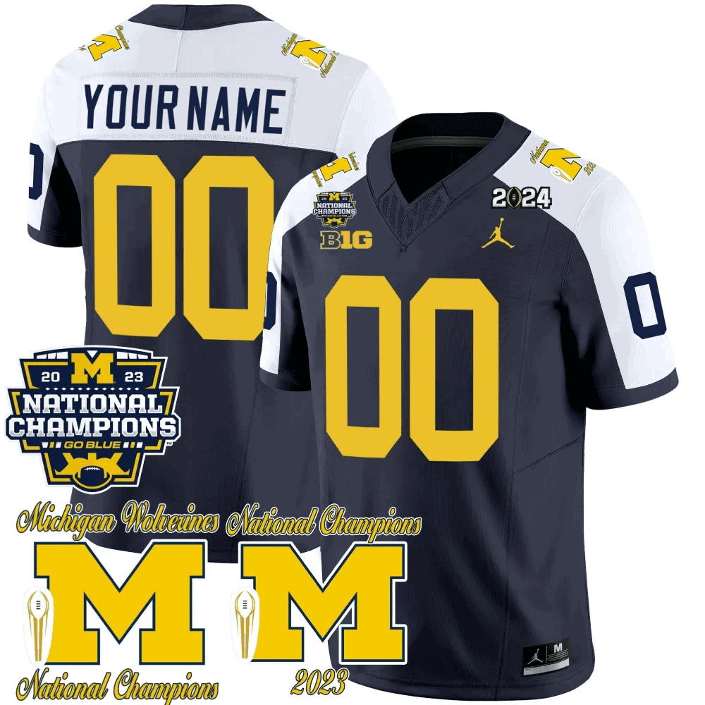 Custom Michigan Wolverines CFP 2023 National Champions Patch Vapor Football Jersey – All Stitched Alternate