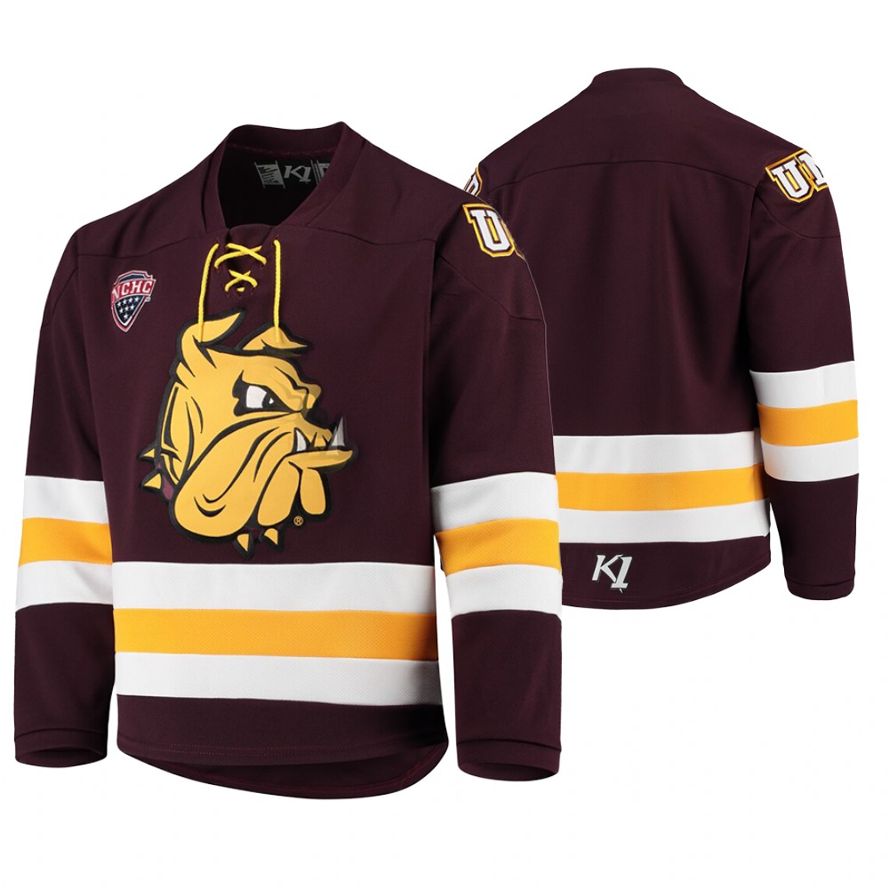 Custom Minnesota Duluth Bulldogs Replica Hockey Men's Jersey - Maroon