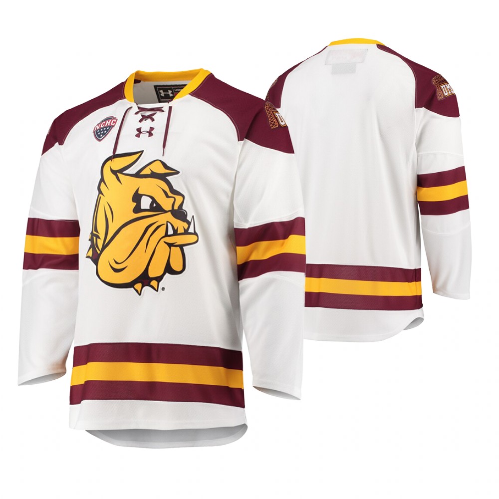 Custom Minnesota Duluth Bulldogs Replica Hockey Men's Jersey - White