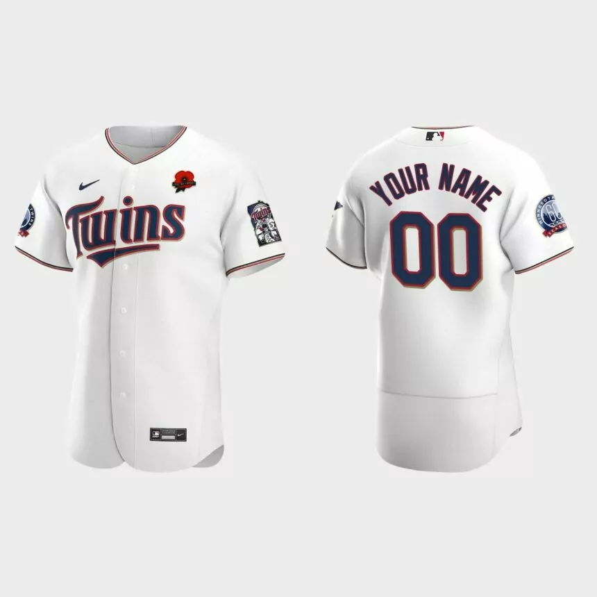 Custom Minnesota Twins 2021 Memorial Day Authentic Jersey – White