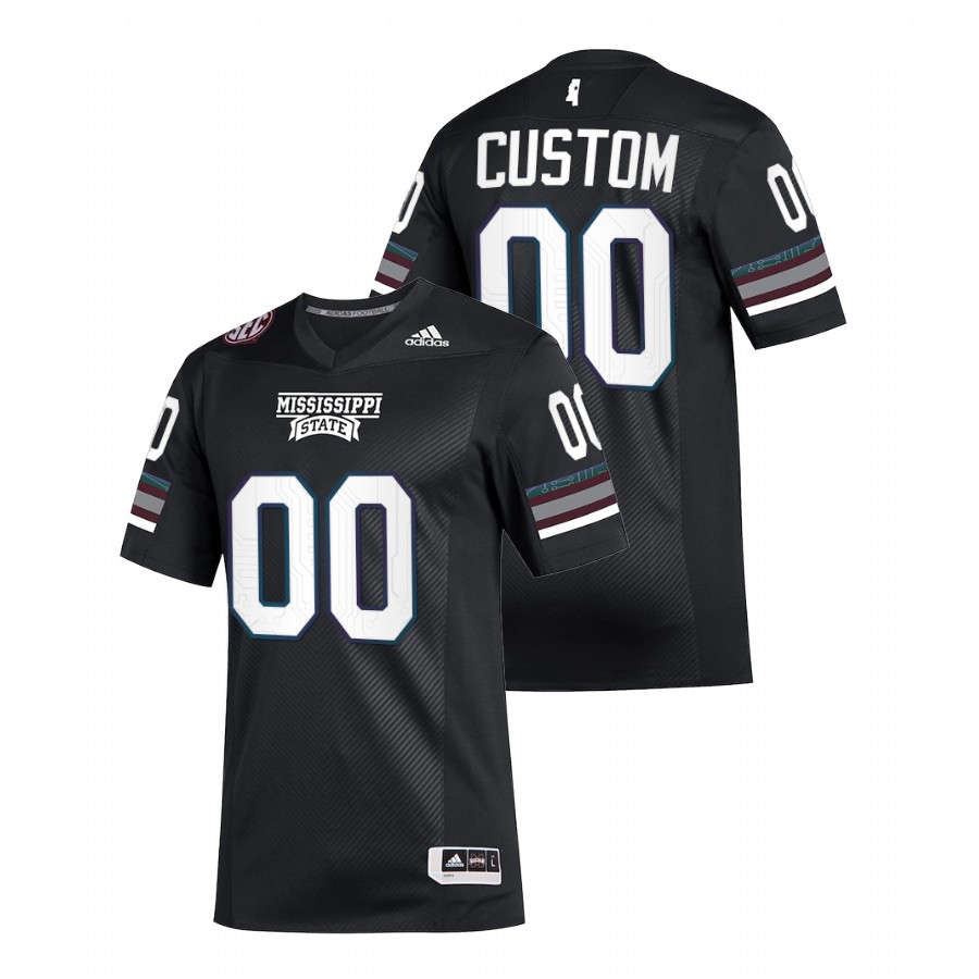 Custom Mississippi State Bulldogs Black 2021-22 Special Game Selfless Jersey