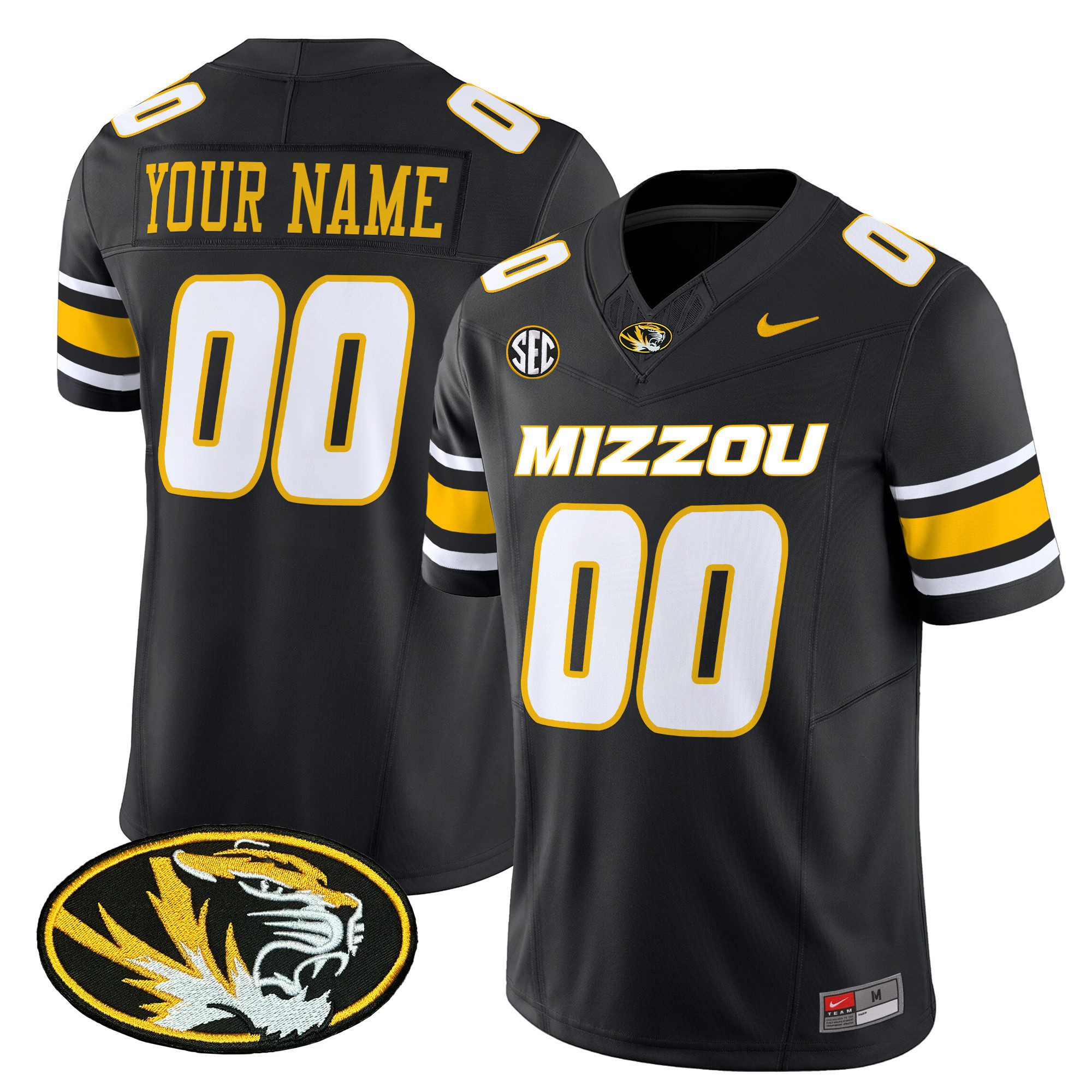 Custom Missouri Tigers Vapor Limited Football Jersey – All Stitched  Black
