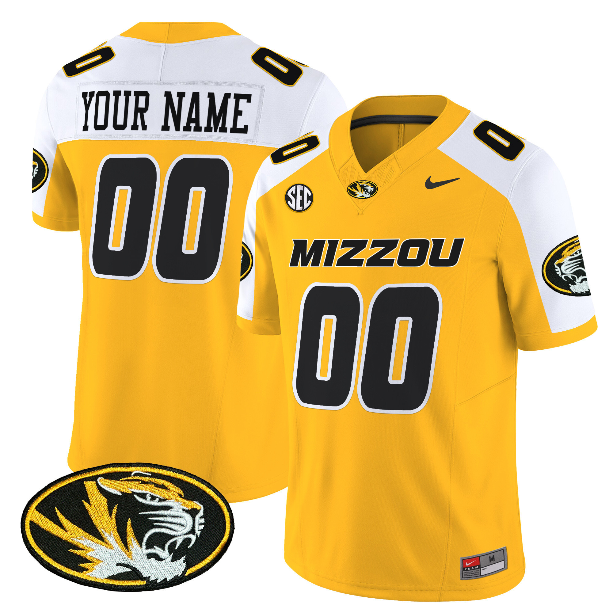 Custom Missouri Tigers Vapor Limited Football Jersey – All Stitched  Gold Alternate