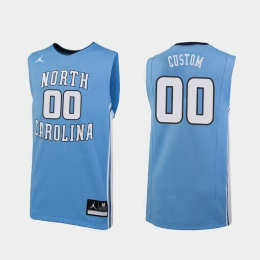 Custom Name Number North Carolina Tar Heels Carolina Blue Replica College Basketball Jersey
