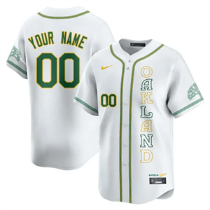 Custom NameGender Oakland Athletics City Connect Concept Jersey - All Stitched White