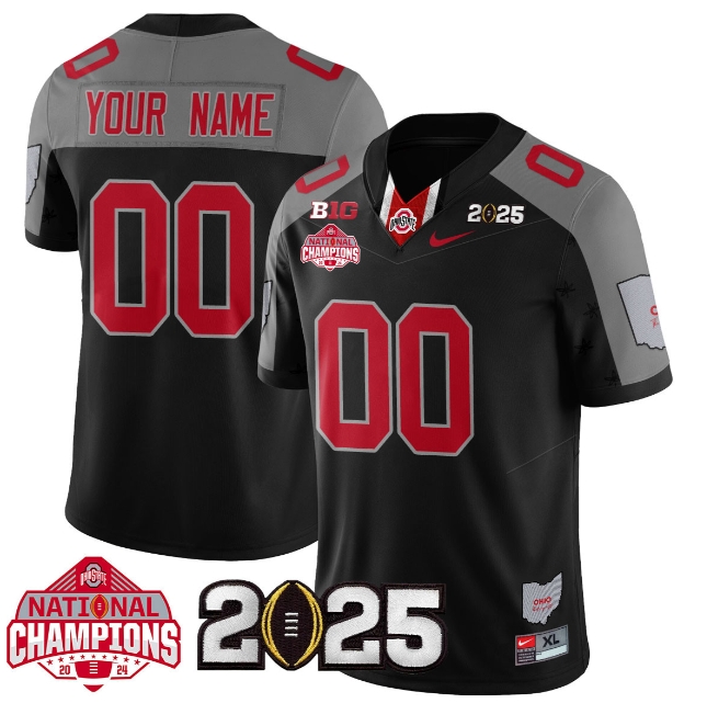 Custom NameGender Ohio State Buckeyes 2024 National Champions Limited Jersey N2 - All Stitched Black Special