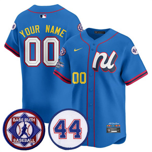 Custom National League 2025 MLB All-Star Jersey V3 - All Stitched Blue