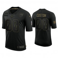 Custom New England Patriots #00 Black 2020 Salute to Service Limited Jersey